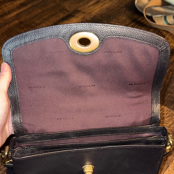 Coach Black Leather Shoulder Bag - Picture 2 of 5